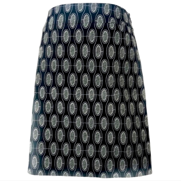 LOFT Dresses & Skirts - Ann Taylor Loft Geometric Design Black & White Straight Career Skirt Size 12